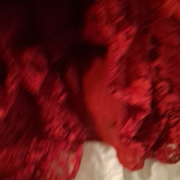 Torrid Red Lace Blouse 4 - Picture 5 of 11